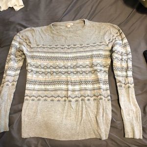 Grey print sweater